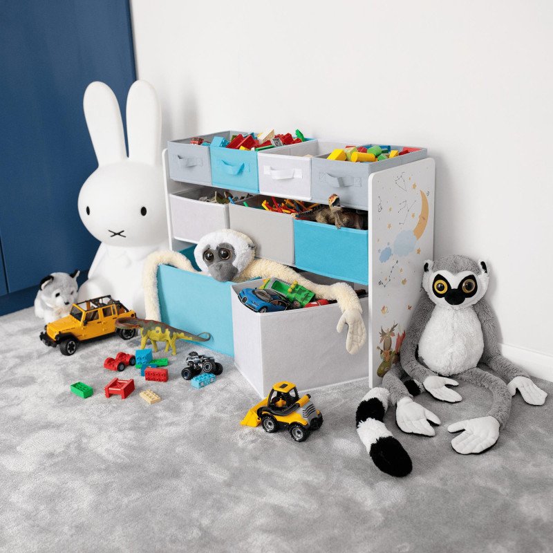 Kondela Organizér/regál na hračky, viacfarebná/vzor, DARLING TYP 2