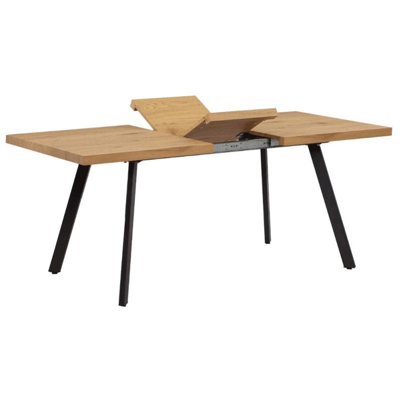 Kondela Jedálenský stôl, rozkladací, dub/kov, 140-180x80 cm, AKAIKO