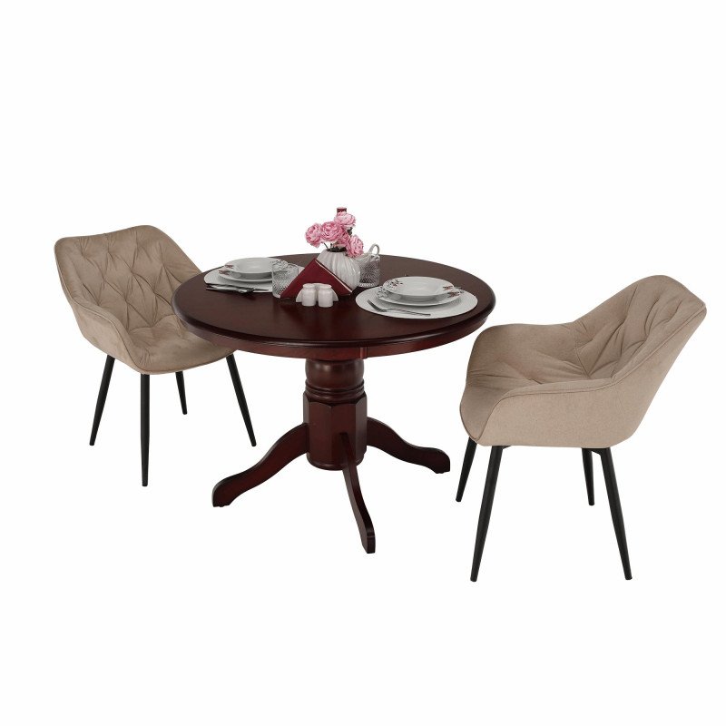 Kondela Jedálenský stôl, okrúhly, gaštan, priemer 106 cm, TABLOS