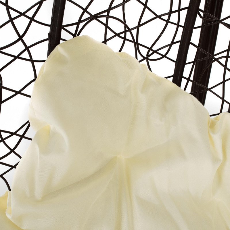 Kondela Závesné dvojkreslo, hnedá/krémová, DALVEA 2 NEW