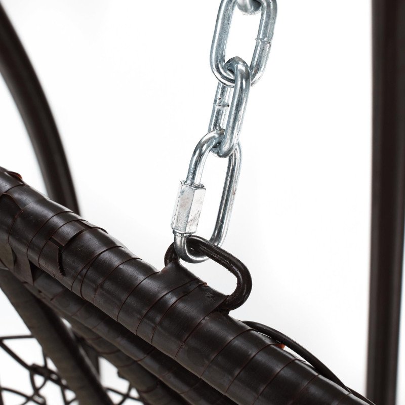 Kondela Závesné dvojkreslo, hnedá/krémová, DALVEA 2 NEW