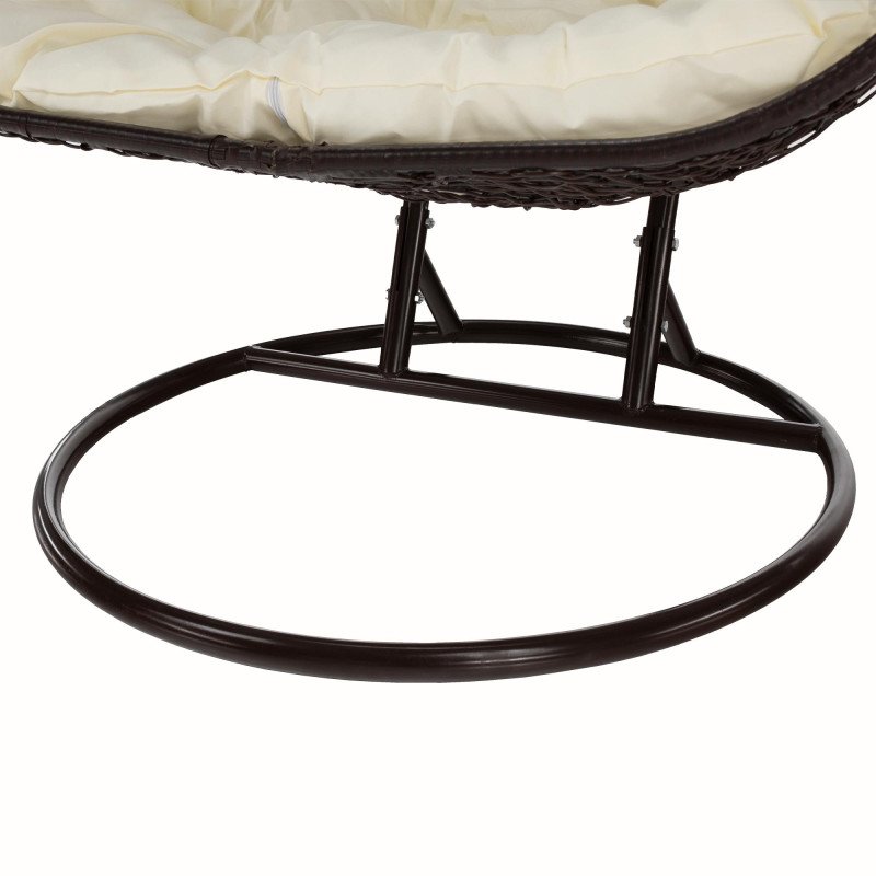 Kondela Závesné dvojkreslo, hnedá/krémová, DALVEA 2 NEW