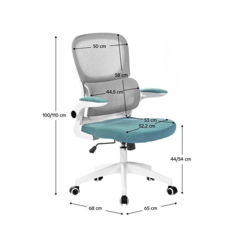 Kondela Kancelárske kreslo, hnedá/neomint/biela, RAMIRO