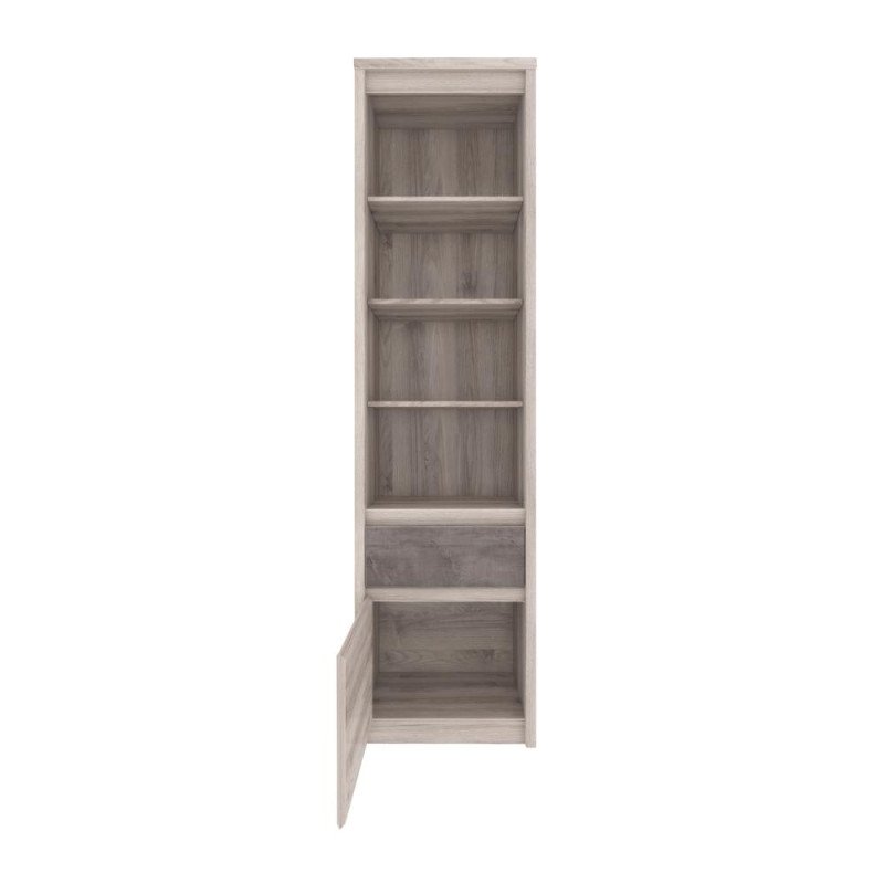 Kondela Otvorený regál 1D1S, gaštan nairobi/onyx, JESI