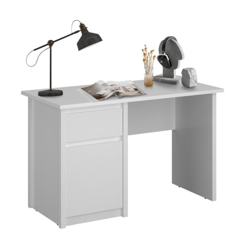 Kondela PC stôl 1D1S/120, biela, ERODIN