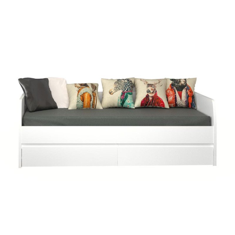 Kondela Posteľ 2S, 90x200 biela, ERODIN