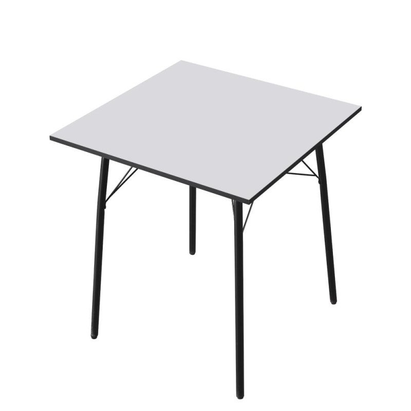 Kondela Jedálenský stôl, biela/čierna, 70x70x75 cm, NALAK TYP 1
