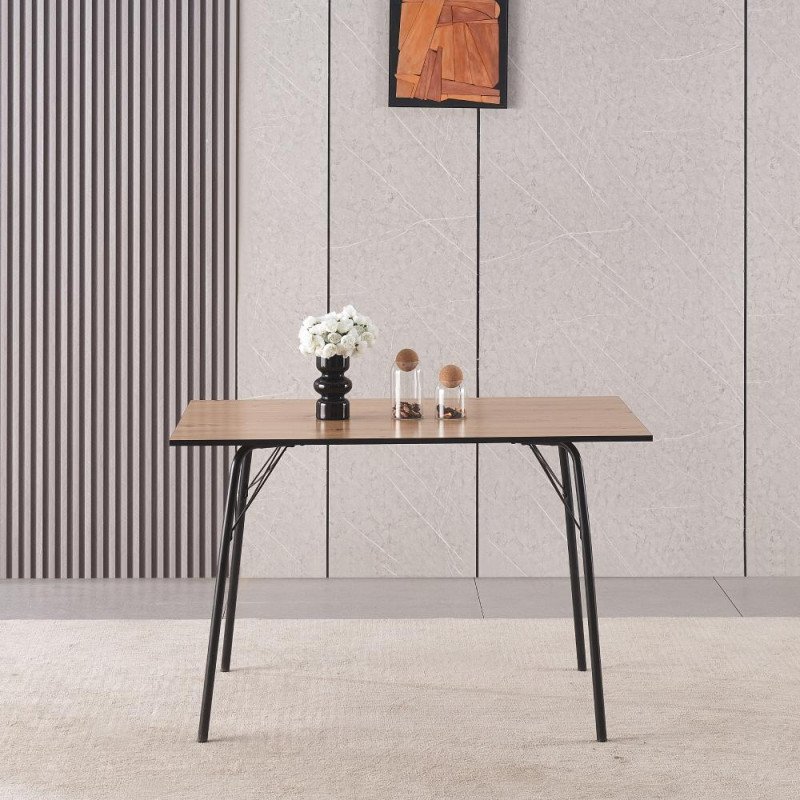Kondela Jedálenský stôl, dub artisan/čierna, 120x75x75 cm, NALAK TYP 2