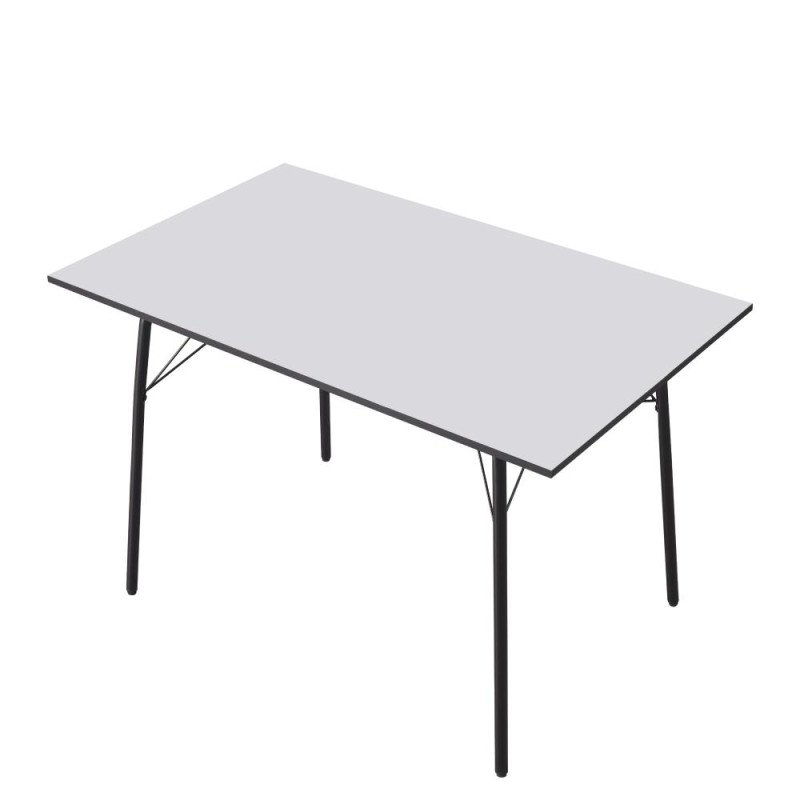 Kondela Jedálenský stôl, biela/čierna, 120x75x75 cm, NALAK TYP 2