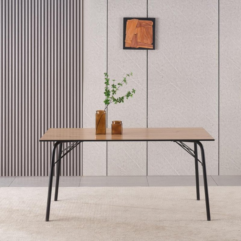 Kondela Jedálenský stôl, dub artisan/čierna, 160x80x75 cm, NALAK TYP 3 Kondela Jedálenský stôl, dub artisan/čierna, 160x80x75 cm, NALAK TYP 3