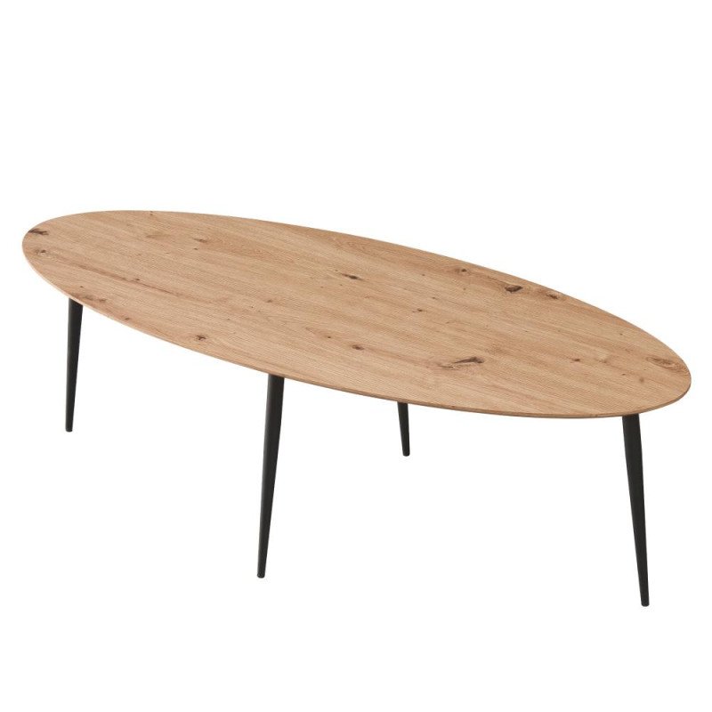 Kondela Konferenčný stolík, dub artisan/čierna, SANAM