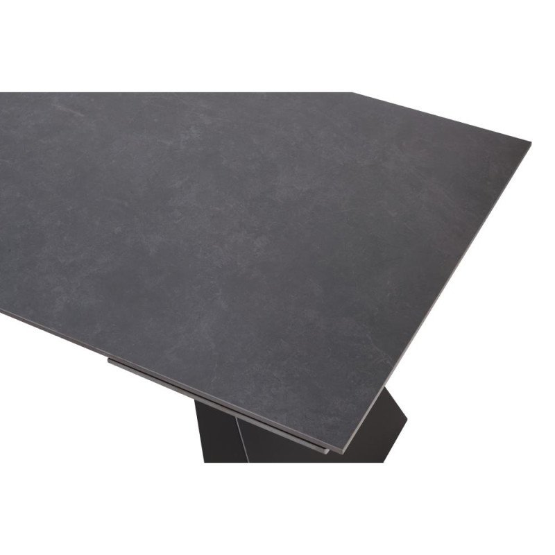 Kondela Jedálenský rozkladací stôl, grafit/čierna, 160-240,5x90 cm, SALAL