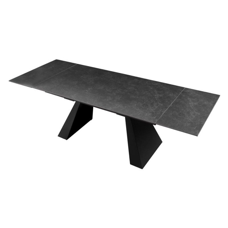 Kondela Jedálenský rozkladací stôl, grafit/čierna, 160-240,5x90 cm, SALAL