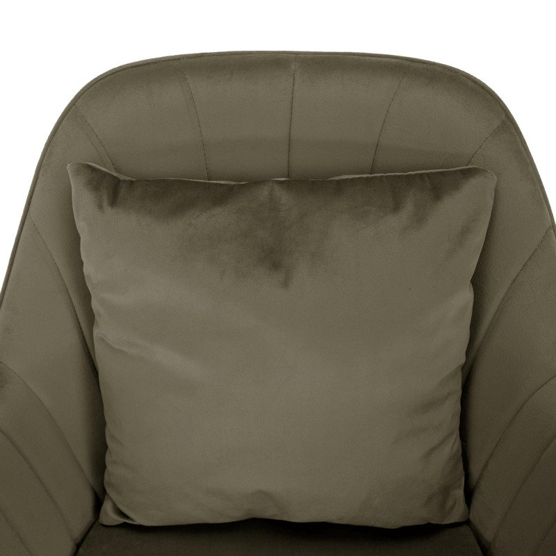 Kondela Kancelárske kreslo, sivohnedá Taupe Velvet látka/chróm, KLIAN