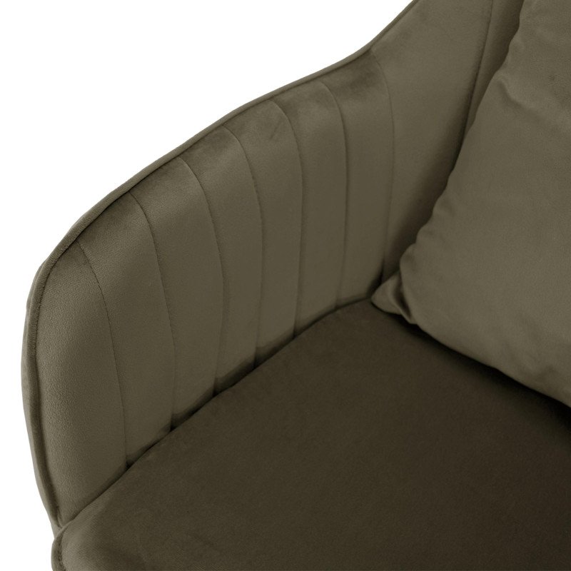 Kondela Kancelárske kreslo, sivohnedá Taupe Velvet látka/chróm, KLIAN