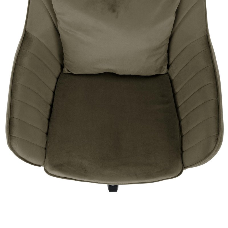 Kondela Kancelárske kreslo, sivohnedá Taupe Velvet látka/chróm, KLIAN
