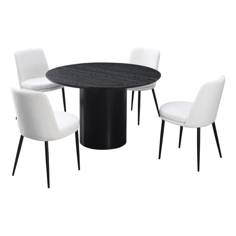 Kondela Jedálenský stôl, čierna, priemer 120 cm, MAHIR TYP 2