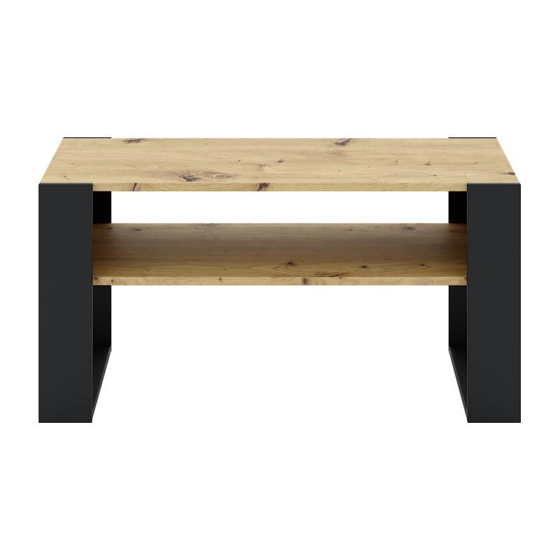 Kondela Konferenčný stolík, dub artisan/čierna, CARA 1