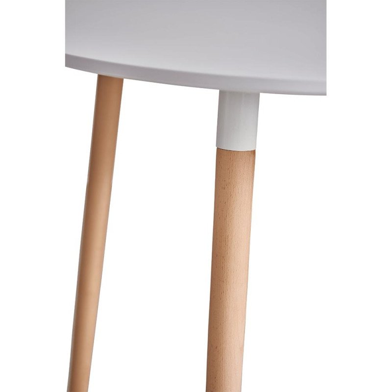 Kondela Jedálenský stôl, biela/buk, priemer 80 cm, ELCAN NEW TYP 2