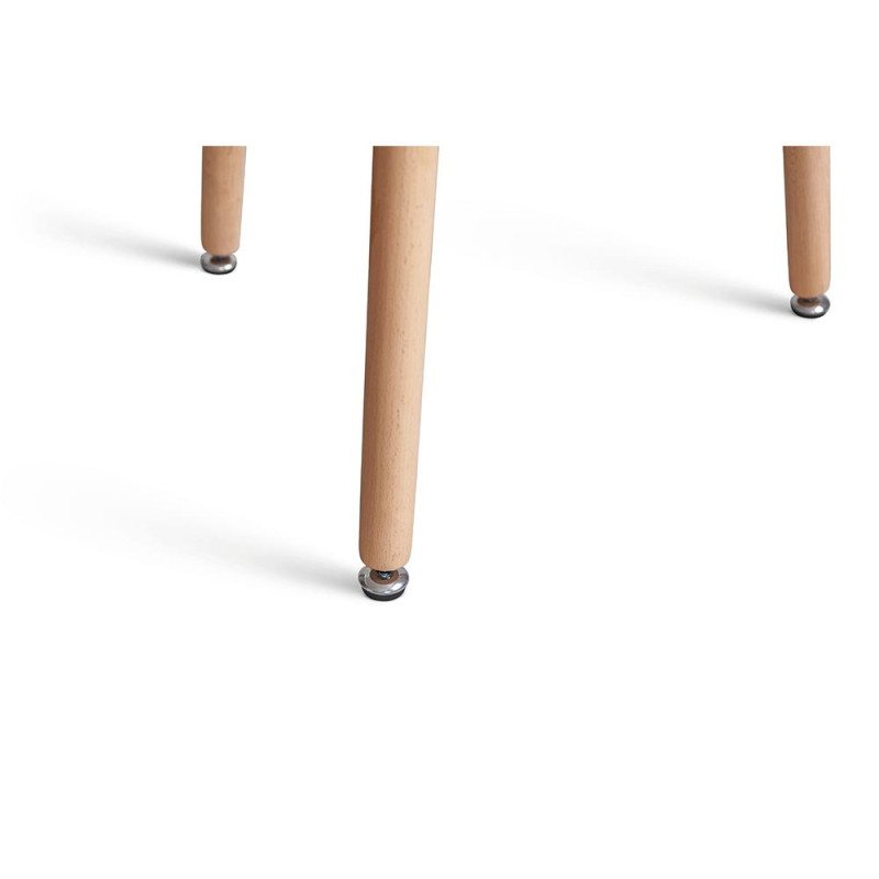 Kondela Jedálenský stôl, biela/buk, priemer 80 cm, ELCAN NEW TYP 2