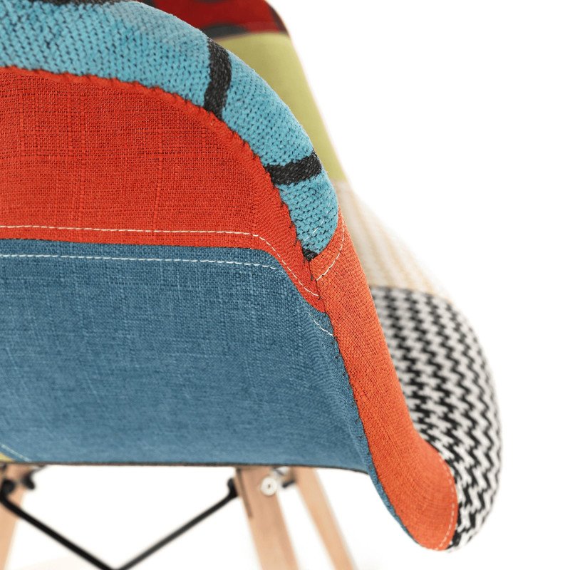 Kondela Kreslo, patchwork/buk, TOBO 4 NEW