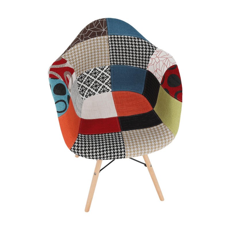 Kondela Kreslo, patchwork/buk, TOBO 4 NEW