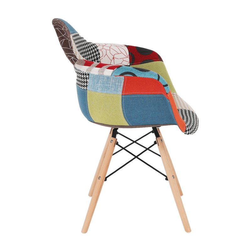Kondela Kreslo, patchwork/buk, TOBO 4 NEW