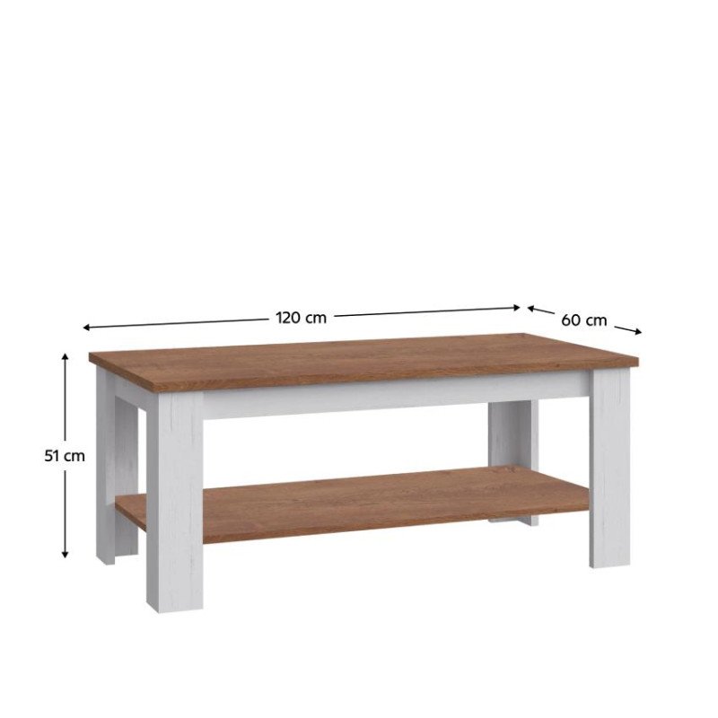 Kondela Konferenčný stolík, sosna andersen/dub lefkas, PROVANCE ST2