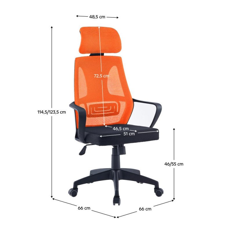 Kondela Kancelárske kreslo, čierna/oranžová, TAXIS NEW