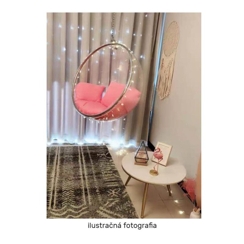 Kondela Závesné kreslo, transparentná/zlatá/biela, BUBBLE NEW TYP 1