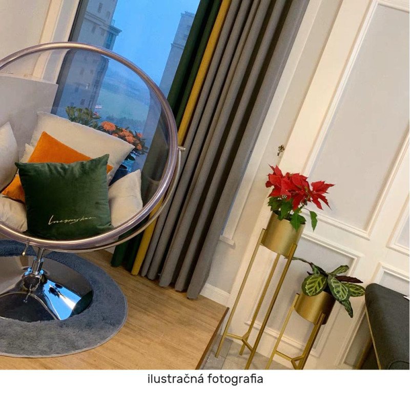 Kondela Závesné kreslo so stojanom, transparentná/strieborná/sivá, BUBBLE NEW TYP 2