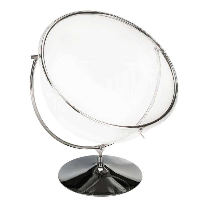 Kondela Závesné kreslo so stojanom, transparentná/strieborná/sivá, BUBBLE NEW TYP 2