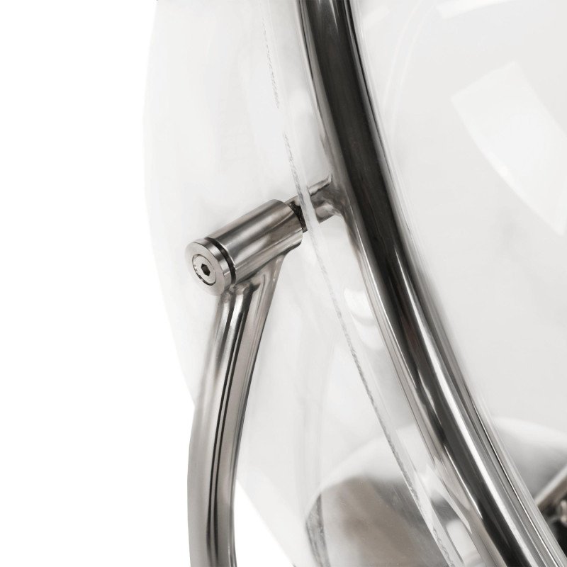 Kondela Závesné kreslo so stojanom, transparentná/strieborná/sivá, BUBBLE NEW TYP 2