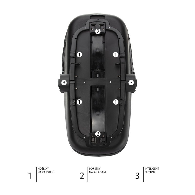 Set kočík Quest+ korba+ adaptéry+ autosedačka, Vulcan Black/Silver