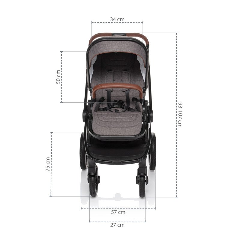 SET Športový kočík Move Cross + korba XL + adaptér + autosedačka, Night Black/Black