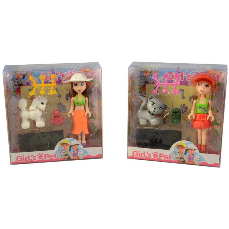 Panenka se zvířátkem 12cm mini herní set s mazlíčkem a doplňky 6 druhů