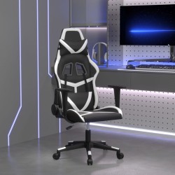 vidaXL Herná stolička čierna a biela umelá koža