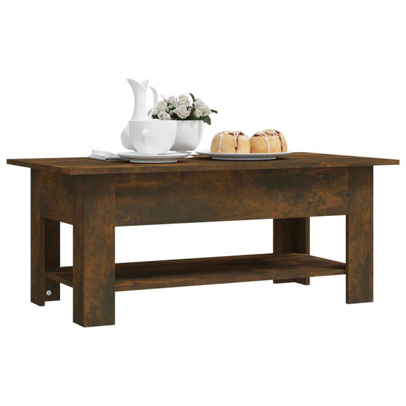 vidaXL Konferenčný stolík údený dub 102x55x43 cm drevotrieska