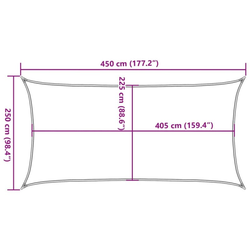 vidaXL Tieniaca plachta 160 g/m² modrá 2,5x4,5 m HDPE