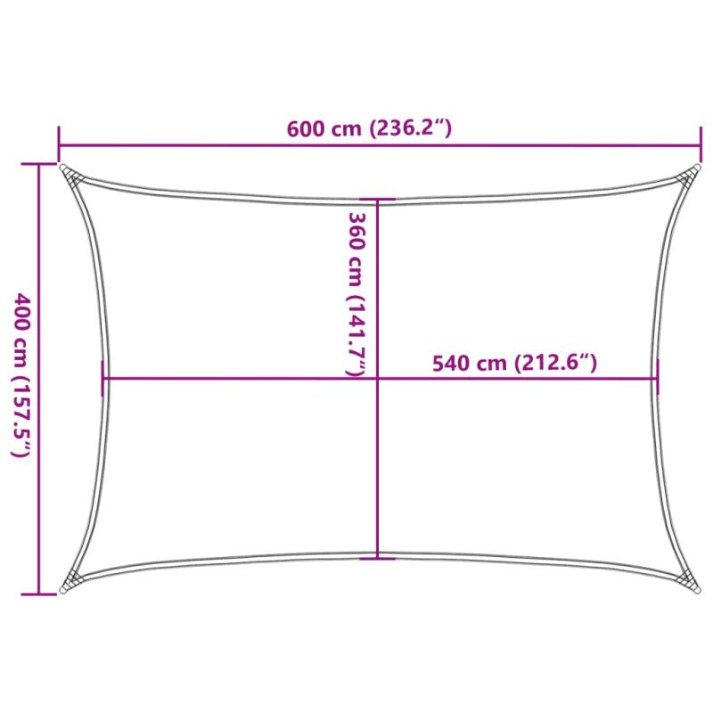 vidaXL Plachta proti slnku z HDPE v tvare obdĺžnika, 4x6 m, antracitová