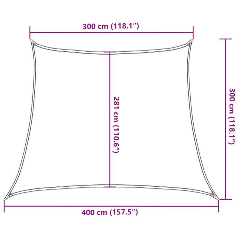 vidaXL Tieniaca plachta 160 g/m² žltá 3/4x3 m HDPE