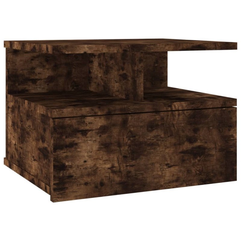 vidaXL Nástenné nočné stolíky 2 ks dymový dub 40x31x27 cm sprac.drevo