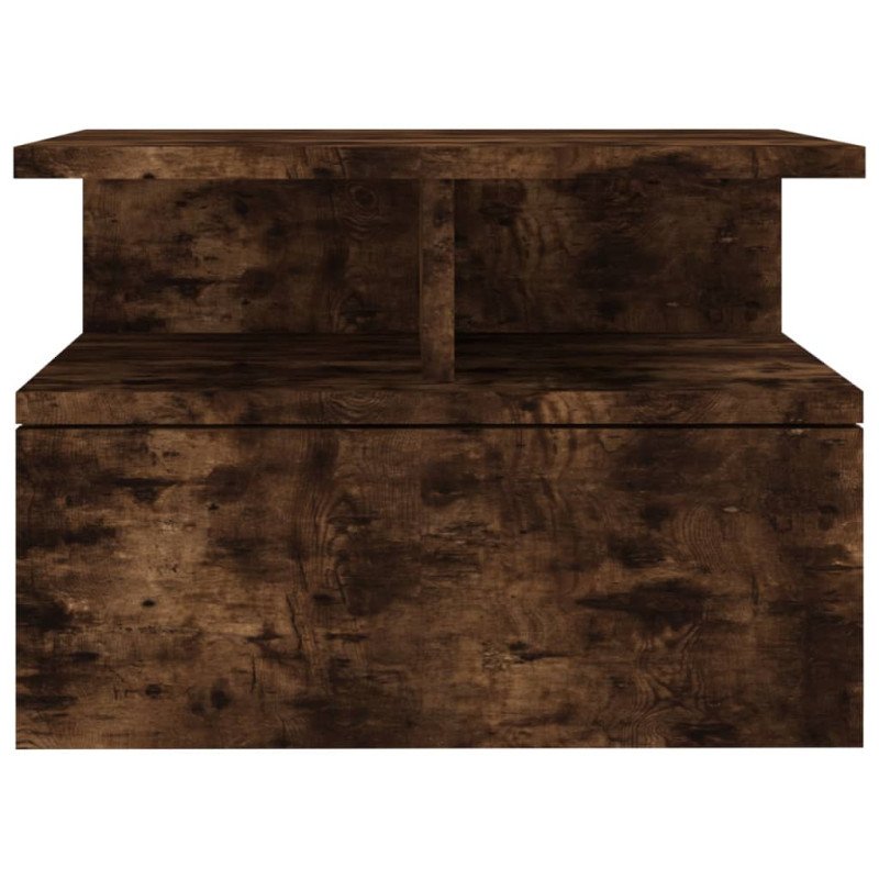 vidaXL Nástenné nočné stolíky 2 ks dymový dub 40x31x27 cm sprac.drevo