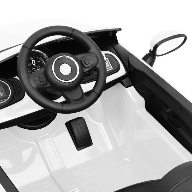 vidaXL Detské elektrické autíčko Fiat 500, biele