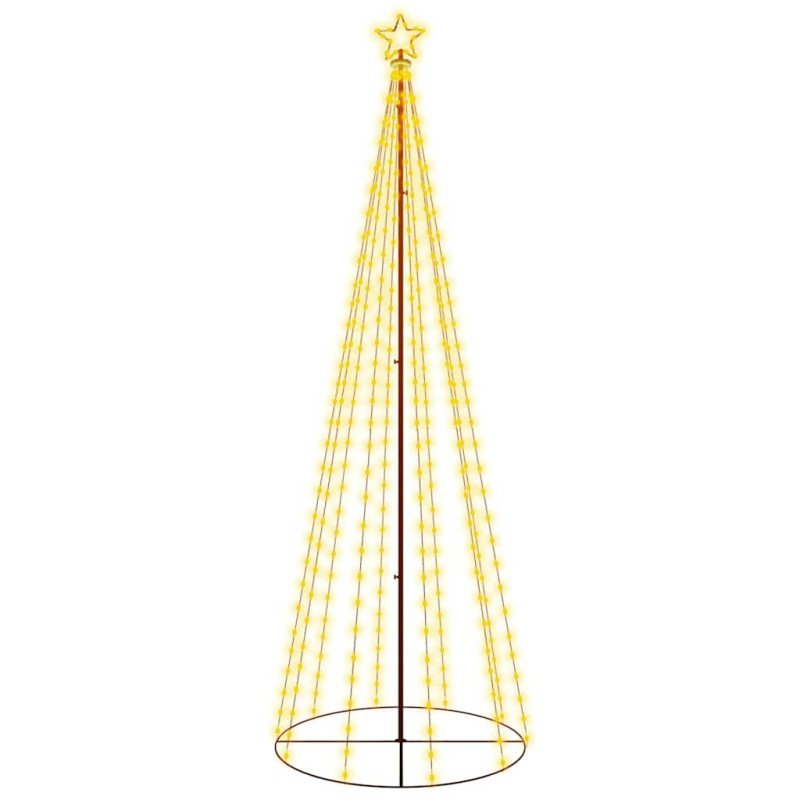 vidaXL Vianočný stromček, kužeľ 310 LED, teplé biele svetlo 100x300 cm