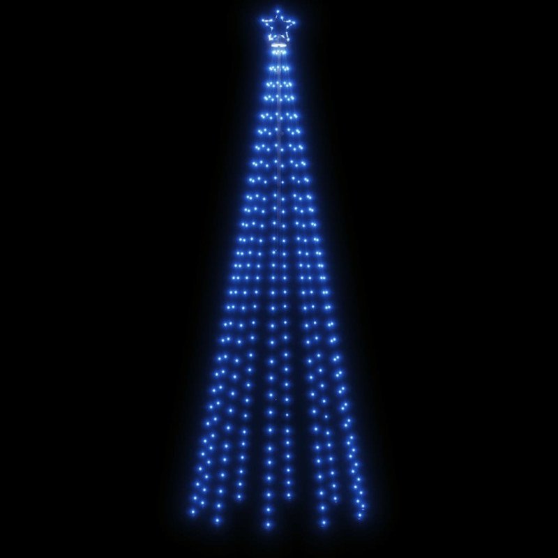 vidaXL Vianočný stromček, kužeľ 310 LED, modré svetlo 100x300 cm