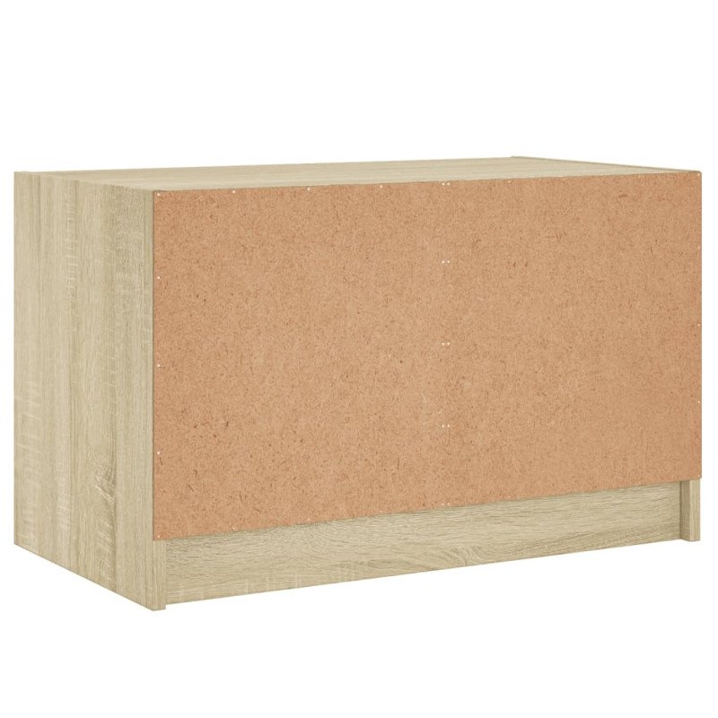 vidaXL TV skrinka so sklenenými dvierkami dub sonoma 68x37x42 cm