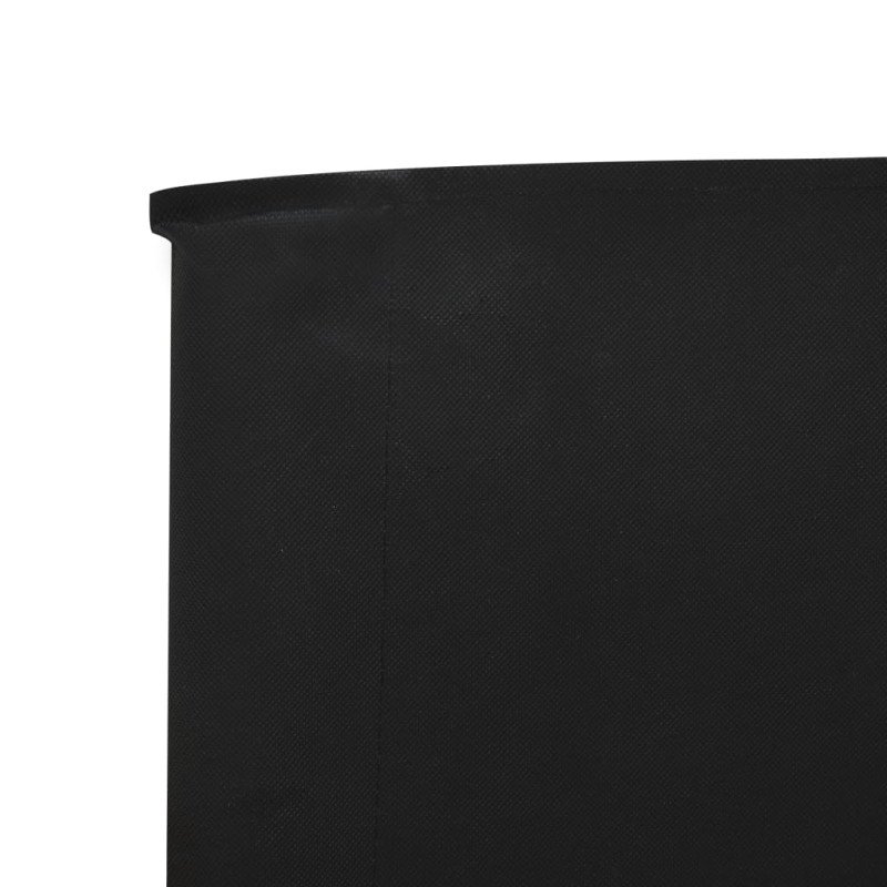 vidaXL 5-panelová zábrana proti vetru látková 600x80 cm čierna 
