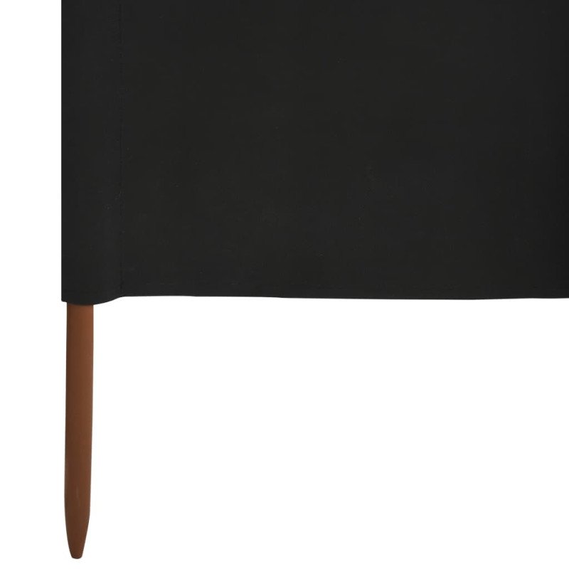 vidaXL 5-panelová zábrana proti vetru látková 600x80 cm čierna 