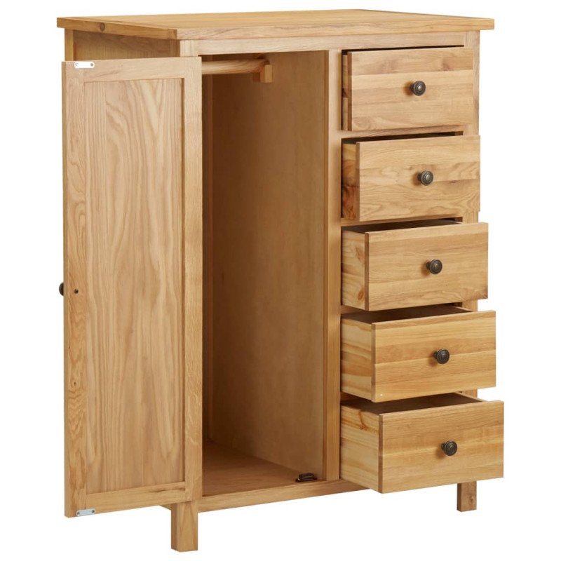 vidaXL Šatník 76x52x105 cm masívne dubové drevo